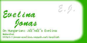 evelina jonas business card